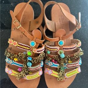 Colorful Beaded Sandals | Slima Linardaki